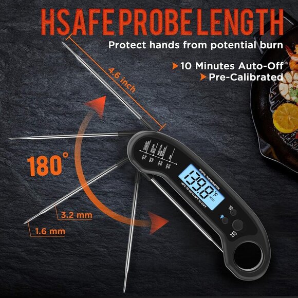 Meat Thermometer Digital, Instant Read Meat ThermometerI for Grill and Cooking - Picture 5 of 7